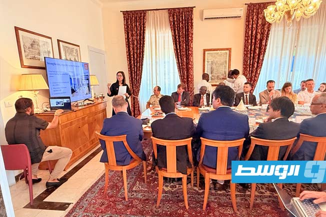 أول اجتماع لمجموعة دعم مكافحة الألغام في ليبيا بمدينة طرابلس، الثلاثاء 29 يوليو 2025. (البعثة الأممية)