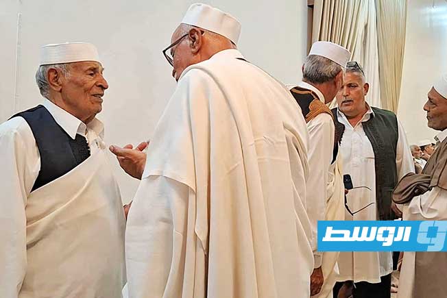 بعض حضور الملتقى الأول لقبائل ورفلة في بني وليد، 20 سبتمبر 2025 (بوابة الوسط)