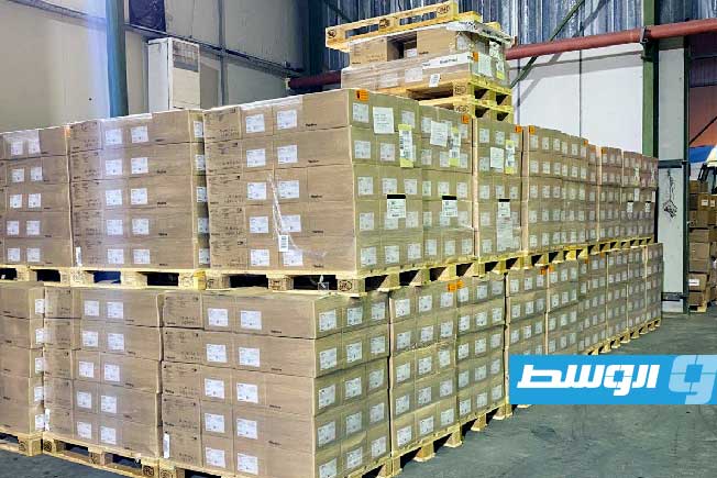 تخزين شحنة مشغلات غسيل كلى سويدية، الإثنين 15 ديسمبر 2025. (جهاز الإمداد الطبي)