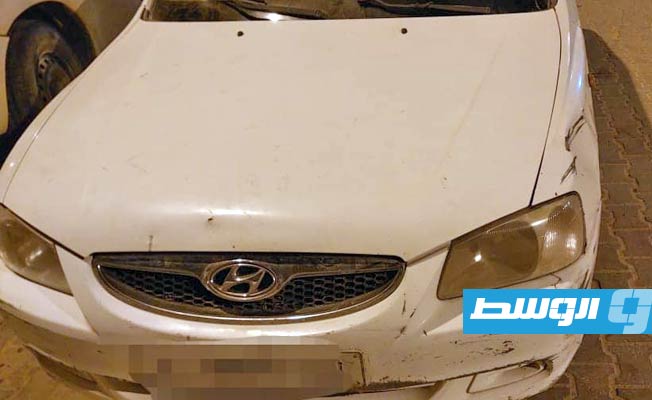 السيارة المسروقة التي جرى ضبطها في طرابلس. (مديرية الأمن)