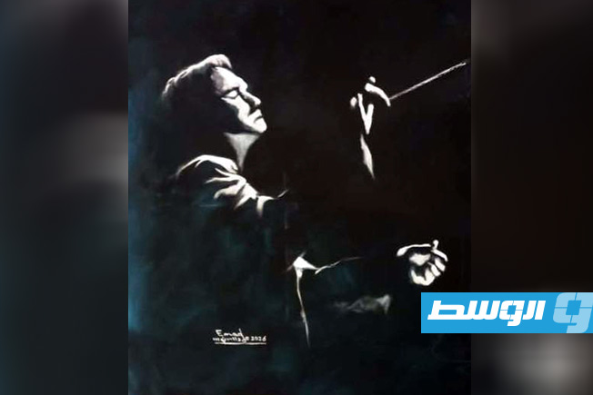 لوحة للفنان عماد السنوسي (فيسبوك)