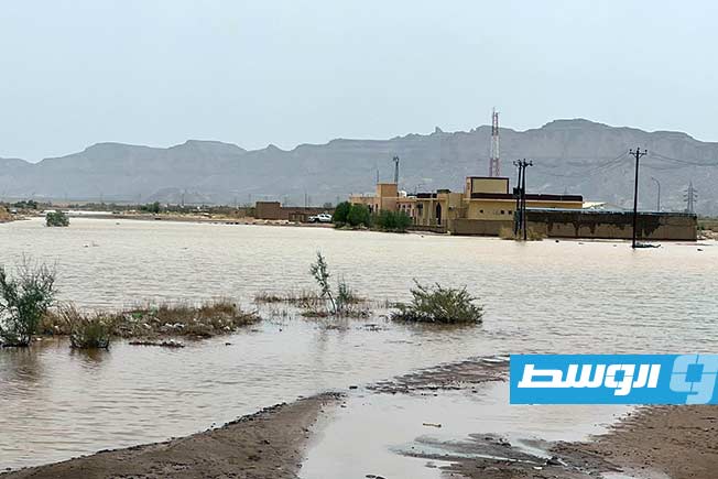 تراكم مياه الأمطار في غات، الجمعة 29 مايو 2026 (فيسبوك)
