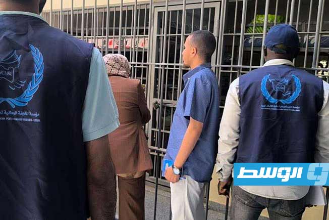 من زيارة وفد مجلس الدولة ومجموعة من الحقوقيين إلى سجن معيتيقة في طرابلس، السبت 31 مايو 2025. (الإنترنت)