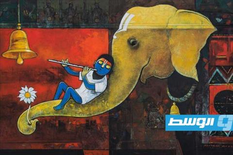 أفكار الفن الهندي في لوحات التشكيلي «سوريش جوسافي»