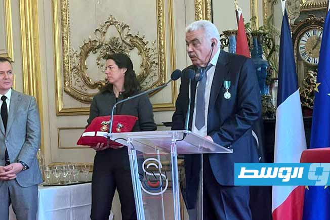 خالد الهدّار يحصد أرفع تكريم ثقافي فرنسي تقديراً لمسيرته في الآثار الليبية (سفارة فرنسا - فيسبوك)