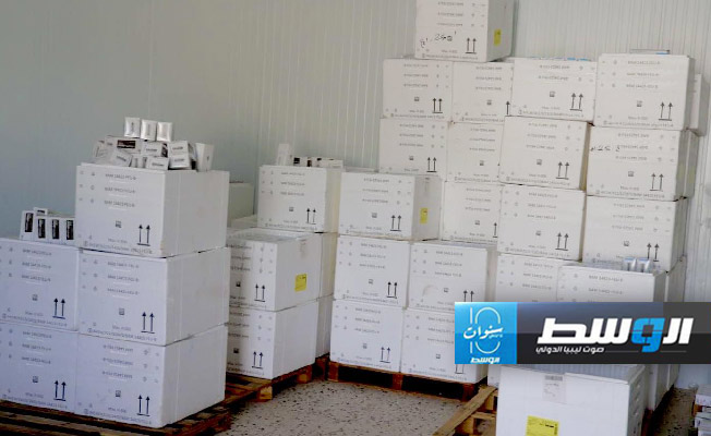 من عملية تسليم أدوية لإحدى المؤسسات الصحية، 19 أغسطس 2024. (جهاز الإمداد الطبي)