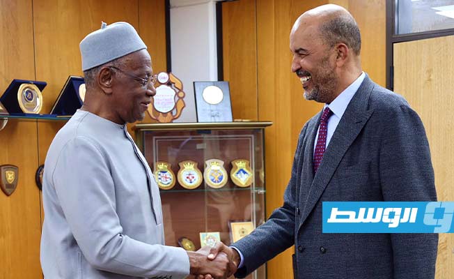 جانب من استقبال عضو المجلس الرئاسي موسى الكوني للمبعوث الأممي، الثلاثاء 14 نوفمبر 2023 (المجلس الرئاسي)