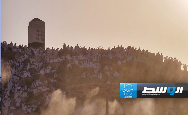 حجاج يؤدون المناسك في يوم عرفة، 15 يونيو 2024 (وزارة الحج والعمرة السعودية)