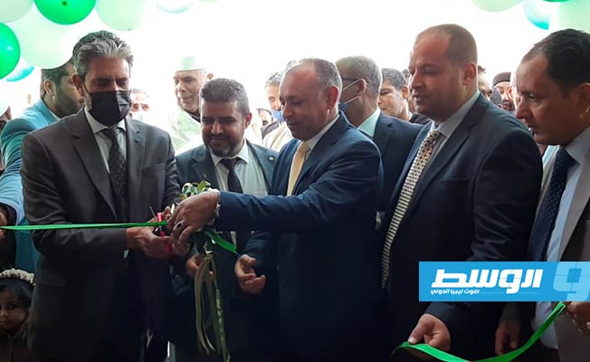 حفل افتتاح المقر الجديد لفرع المصرف التجاري الوطني في بني وليد. (الإنترنت)