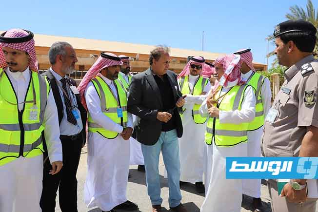 وفد من الطيران المدني السعودي يتفقد مطار بنينا في بنغازي، 14 مايو 2025 (صفحة المطار بموقع فيسبوك)