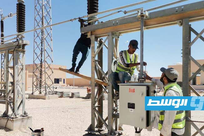 من التركيبات بمحطة تحويل يفرن، 8 أغسطس 2025. (شركة الكهرباء)