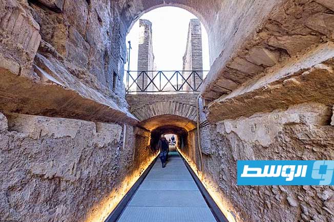 «ممر الإمبراطور كومودوس» داخل الكولوسيوم . (ديلي ميل)
