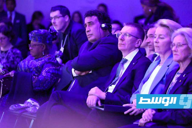 مشاركة المنفي في منتدى دافوس، الثلاثاء 21 يناير 2025. (المجلس الرئاسي)