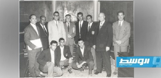 أثناء عمله في الجامعة الليبية