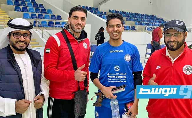 الليبي محمد بن دلة خلال مشاركته بالبطولة العربية بمصر، 16 فبراير 2023. (الإنترنت)