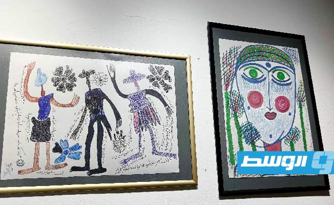 جانب من معرض الفنان والباحث مختار دريرة في دار الحاراتي بالمدينة القديمة طرابلس، في 22 ديسمبر 2024. (بوابة الوسط)