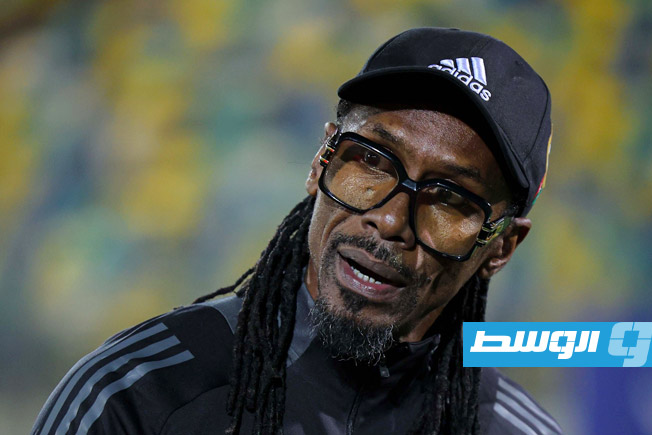 السنغالي أليو سيسيه مدرب المنتخب الليبي لكرة القدم. (صفحة الاتحاد الليبي لكرة القدم عبر فيسبوك).