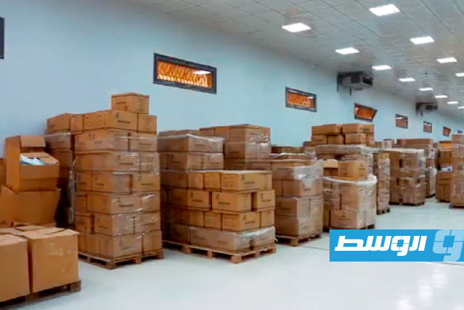 مجمع المخازن الجديد بجهاز الإمداد الطبي في طرابلس، 12 يناير 2025 (منصة حكومتنا)