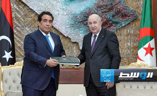 لقاء المنفي وتبون بقصر المرادية في الجزائر العاصمة، الأربعاء 16 أكتوبر 2024. (المجلس الرئاسي)
