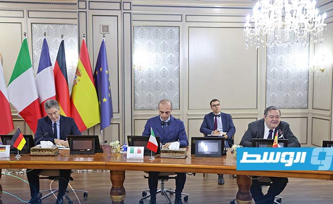من لقاء سفراء الاتحاد الأوروبي لدى ليبيا مع الدبيبة، 10 ديسمبر 2023 (حكومة الدبيبة)