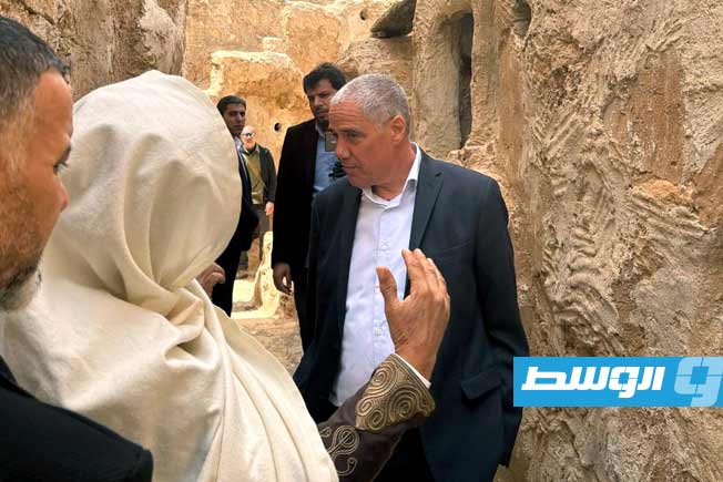 زيارة السفير الألماني إلى بلدية نالوت. (السفارة الألمانية في ليبيا)