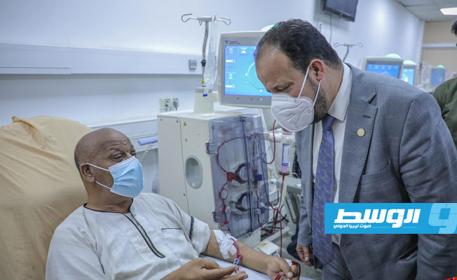 من جولة وزير الصحة علي الزناتي في ترهونة وجنزور، 1 أغسطس 2021. (وزارة الصحة)