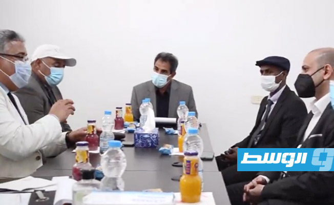 من زيارة وفد المفوضية العليا للانتخابات إلى وادي الشاطئ, 4 أبريل 2021. (المفوضية الوطنية العليا للانتخابات)