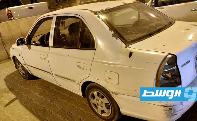 السيارة المسروقة التي جرى ضبطها في طرابلس. (مديرية الأمن)