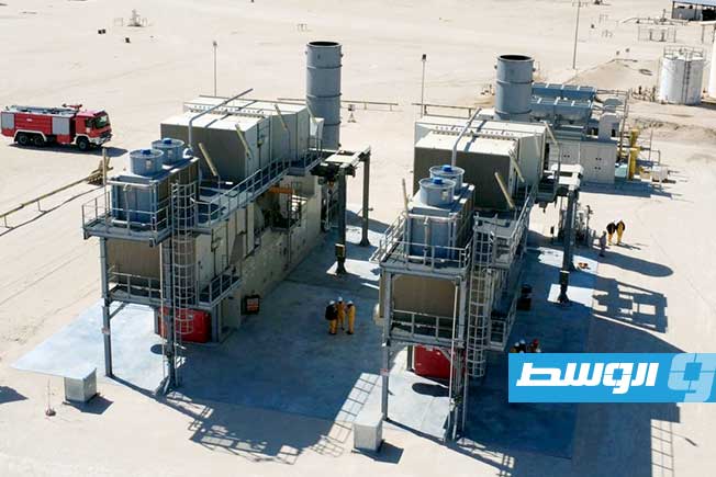 محطة التوليد الجديدة بحقل النافورة، الثلاثاء 15 أبريل 2025 (شركة الخليج العربي للنفط)
