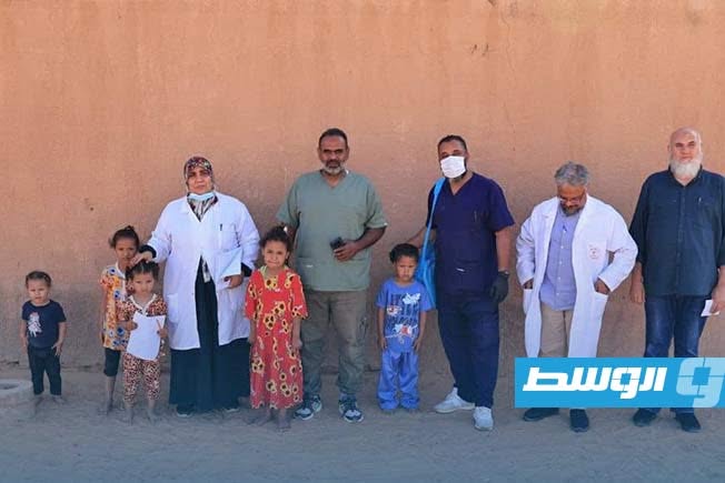قافلة طبية تابعة لوزارة الصحة في حكومة أسامة حماد تجري كشوفات على المواطنين في تهالة، 6 يونيو 2026 (وزارة الصحة)
