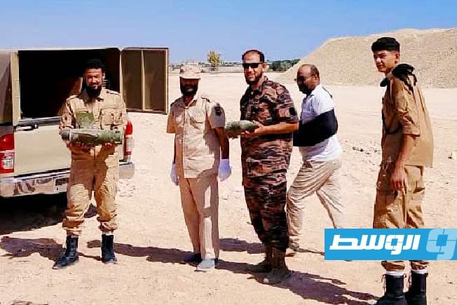 إزالة مخلفات حرب من مزرعة في زليتن، 6 يوليو 2026. (مديرية أمن زليتن)
