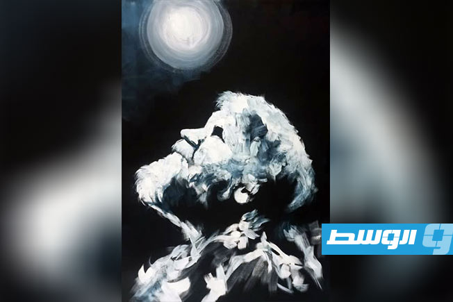 لوحة للفنان عماد السنوسي (فيسبوك)