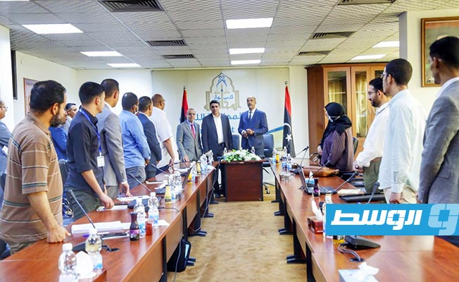 اجتماع الكوني واللافي مع رئيس ومسؤولي ديوان المحاسبة في طرابلس، الخميس 3 يونيو 2021. (ديوان المحاسبة)