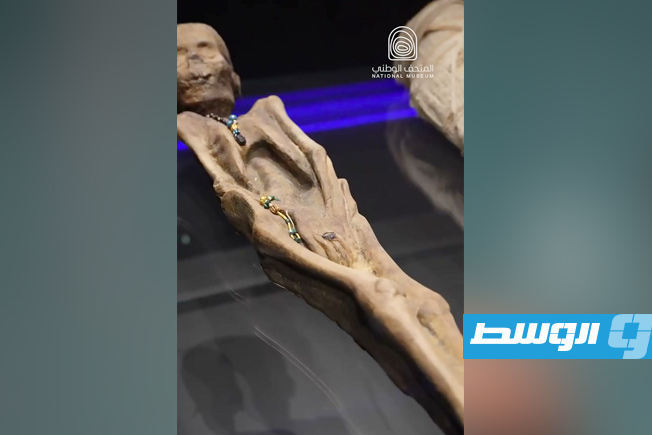 صورة مثبتة من فيديو ترويجي لمقتنيات المتحف الليبي. (فيسبوك)