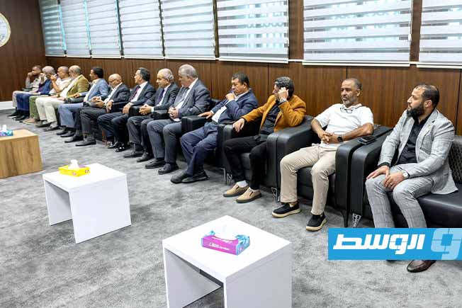 لقاء تكالة مع وفد مجلس النواب، الأحد 28 سبتمبر 2025. (المجلس الأعلى للدولة)