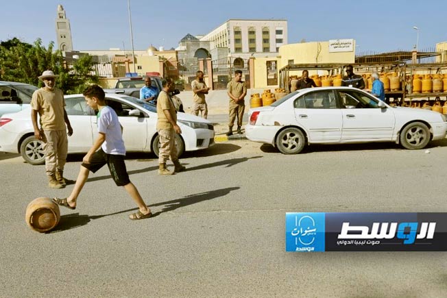 نقطة بيع مباشرة للغاز في منطقة الفلاح، السبت 5 أكتوبر 2024 (شركة البريقة لتسويق النفط)