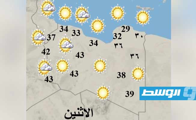 أحوال الطقس اليوم: أجواء مشمسة وسماء صافية على معظم مناطق ليبيا