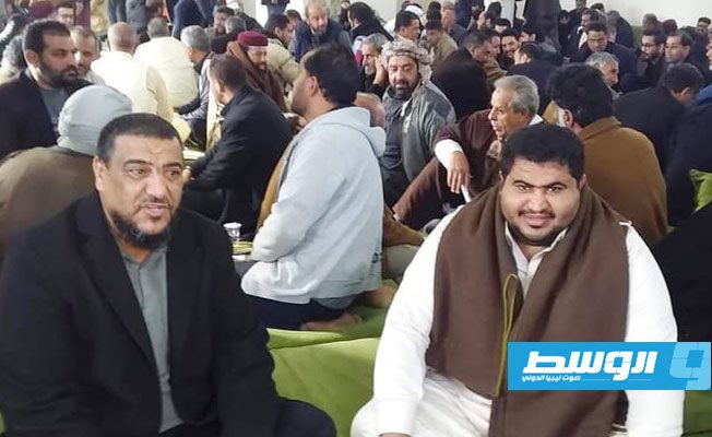 جانب من المشاركين في اجتماع قبائل السعادي والمرابطين والعبيدات