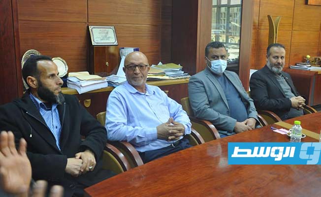 اجتماع الغاوي مع وفد العجيلات. الإثنين 28 مارس 2022. (وزارة الإسكان والتعمير)