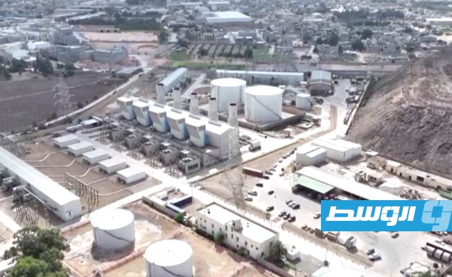 موقع إنشاء محطة كهرباء جنوب طرابلس الغازية. (بث مباشر)