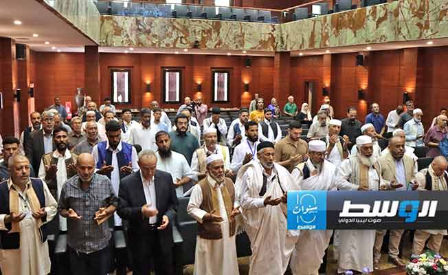 جانب من الحضور بقاعة المجاهد بالمركز الليبي للمحفوظات. (موقع المركز على فيسبوك)