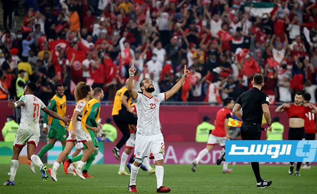 المنتخب التونسي يقتنص هدفا ثمينا يحجز به مقعدا في نهائي بطولة كأس العرب 2021 بفوزه على المنتخب المصري. (الإنترنت)