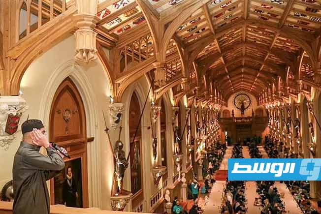من أجواء حفل الإفطار المفتوح بقاعة سانت جورج لتناول الإفطار في شهر رمضان. (بي بي سي)