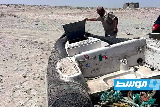 قارب معد للهجرة غير القانونية في أجدابيا، 1 يوليو 2026. (بوابة الوسط)