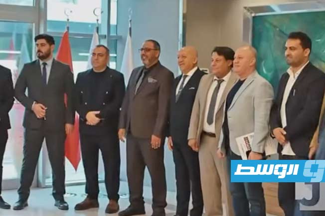 لقاء وفد وزارة الكهرباء مع مسؤولي إحدى الشركات التركية للطاقة المتجددة، الأحد 30 نوفمبر 2025. (وزارة الكهرباء)