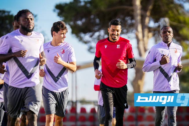 تدريب فريق الأهلي بنغازي (صفحة نادي الأهلي بنغازي على فيسبوك)