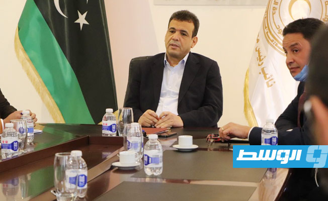 اجتماع أبوجناح مع وفد بلدية زليتن، الأحد 9 يناير 2022. (رمضان أبوجناح)