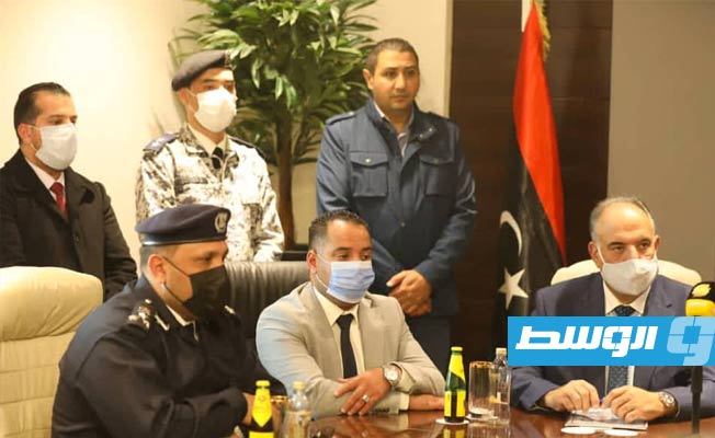 وزير الداخلية بحكومة الوحدة الوطنية عميد خالد مازن، في بنغازي, 23 مارس 2021. (وزارة الداخلية).
