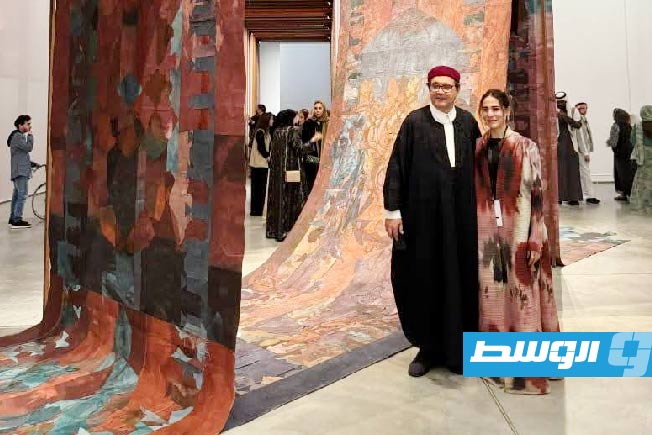 الفنانة الليبية نور سامي جعودة تشارك في بينالي السعودية (فيسبوك)