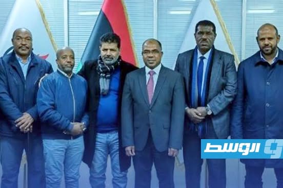 اجتماع عبدالصادق مع أعضاء مجلس النواب عن المنطقة الجنوبية، الأحد 29 ديسمبر 2024. (وزارة النفط والغاز)